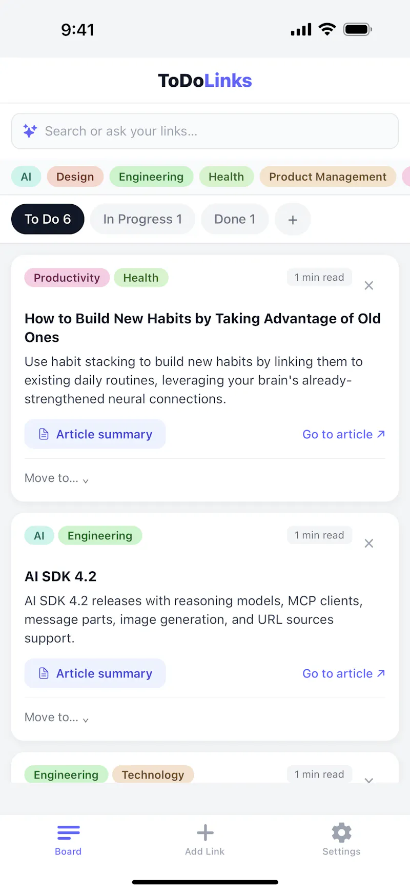 ToDoLinks screenshot 4