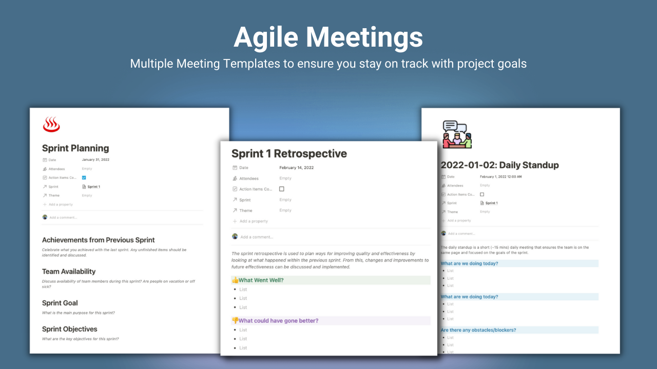 Agile Scrum Dashboard (Notion Template) gallery image