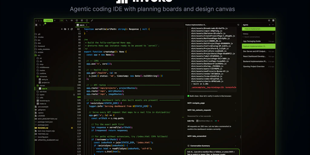 Invoke: Agentic coding IDE with visual planning boards and canvas | Product Hunt