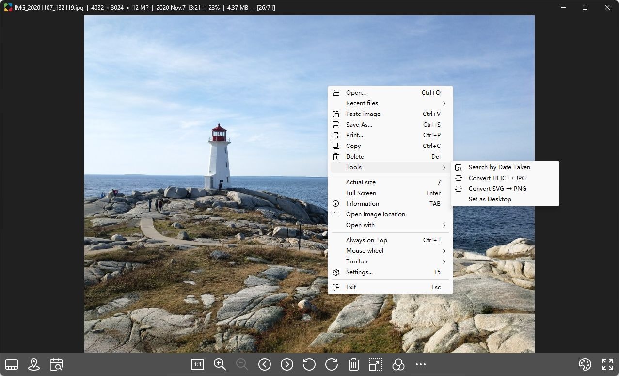 Phoxosee - Windows için hızlı, minimal ve ücretsiz - resim görüntüleyici yanıyor medya 4