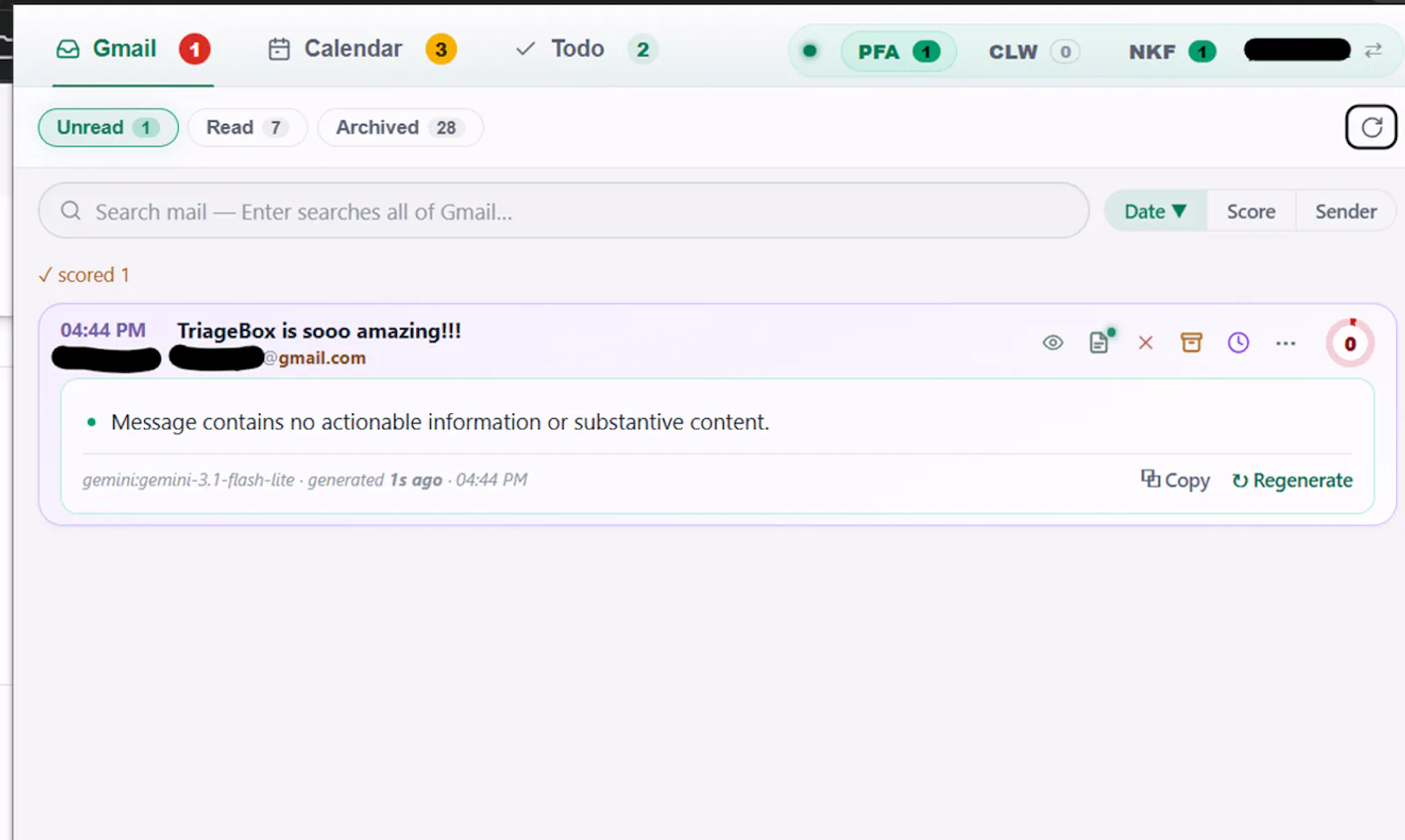 triageBox screenshot 2
