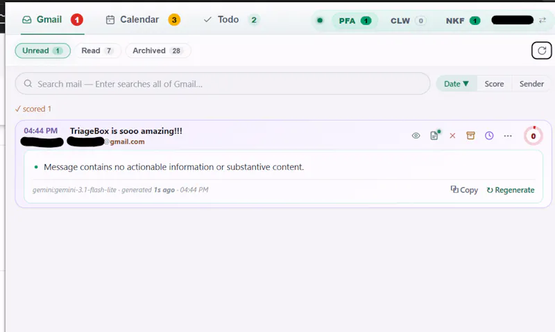 triageBox screenshot 2