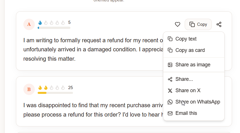 VibeRewrite - Screenshot 2 showing product features and functionality