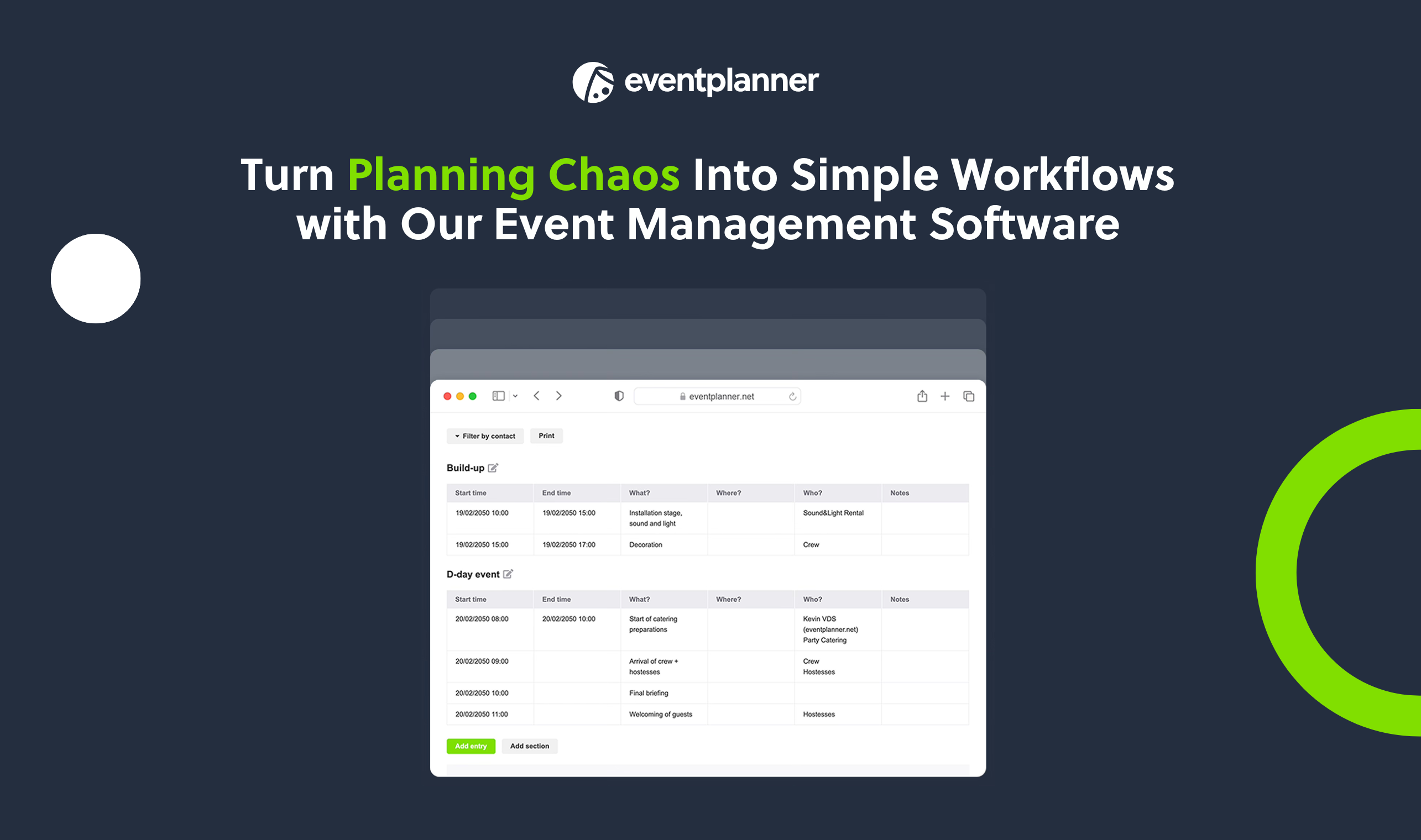 eventplanner.net - घटना योजना सॉफ़्टवेयर मीडिया 1