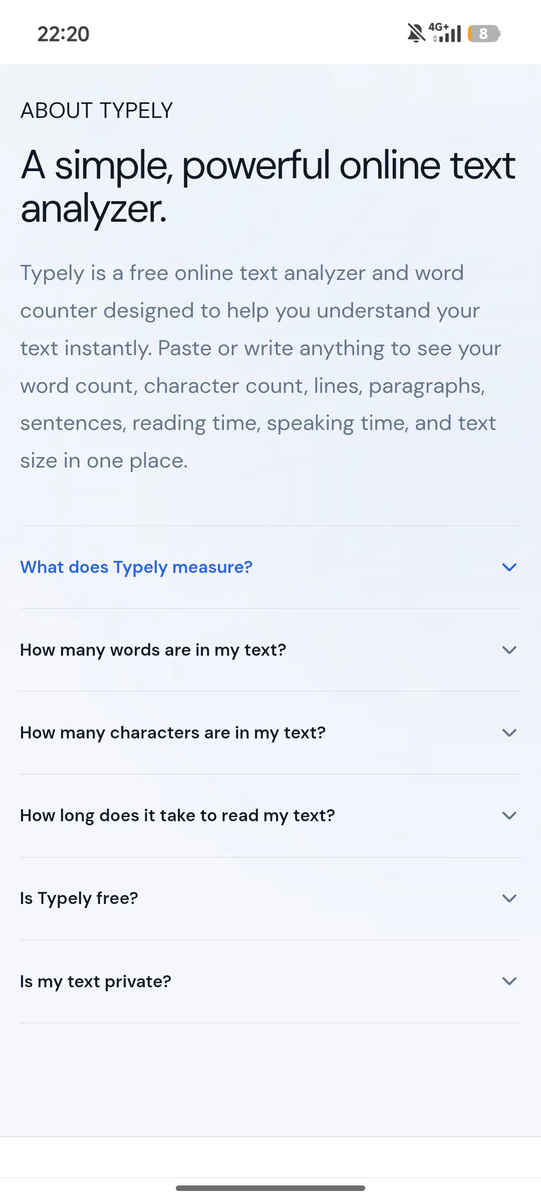 Typely — Free Text Analyzer gallery image