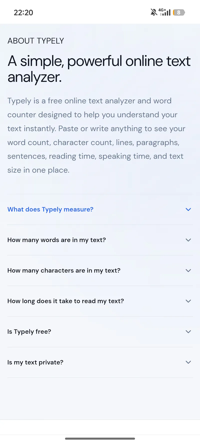 Typely — Free Text Analyzer screenshot 6