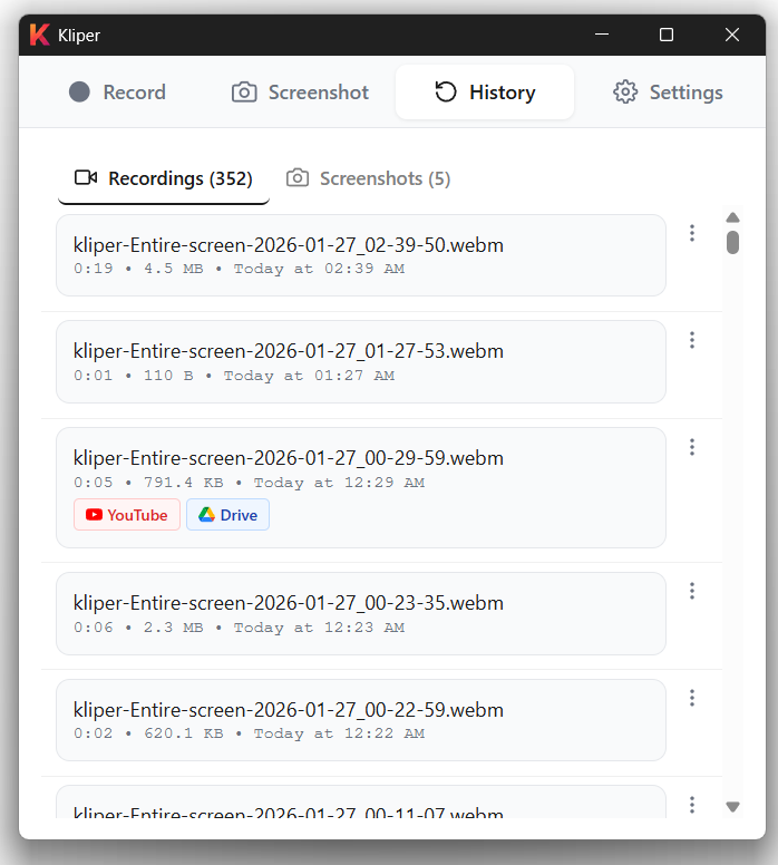Kliper - Privacy-first screen recorder gallery image