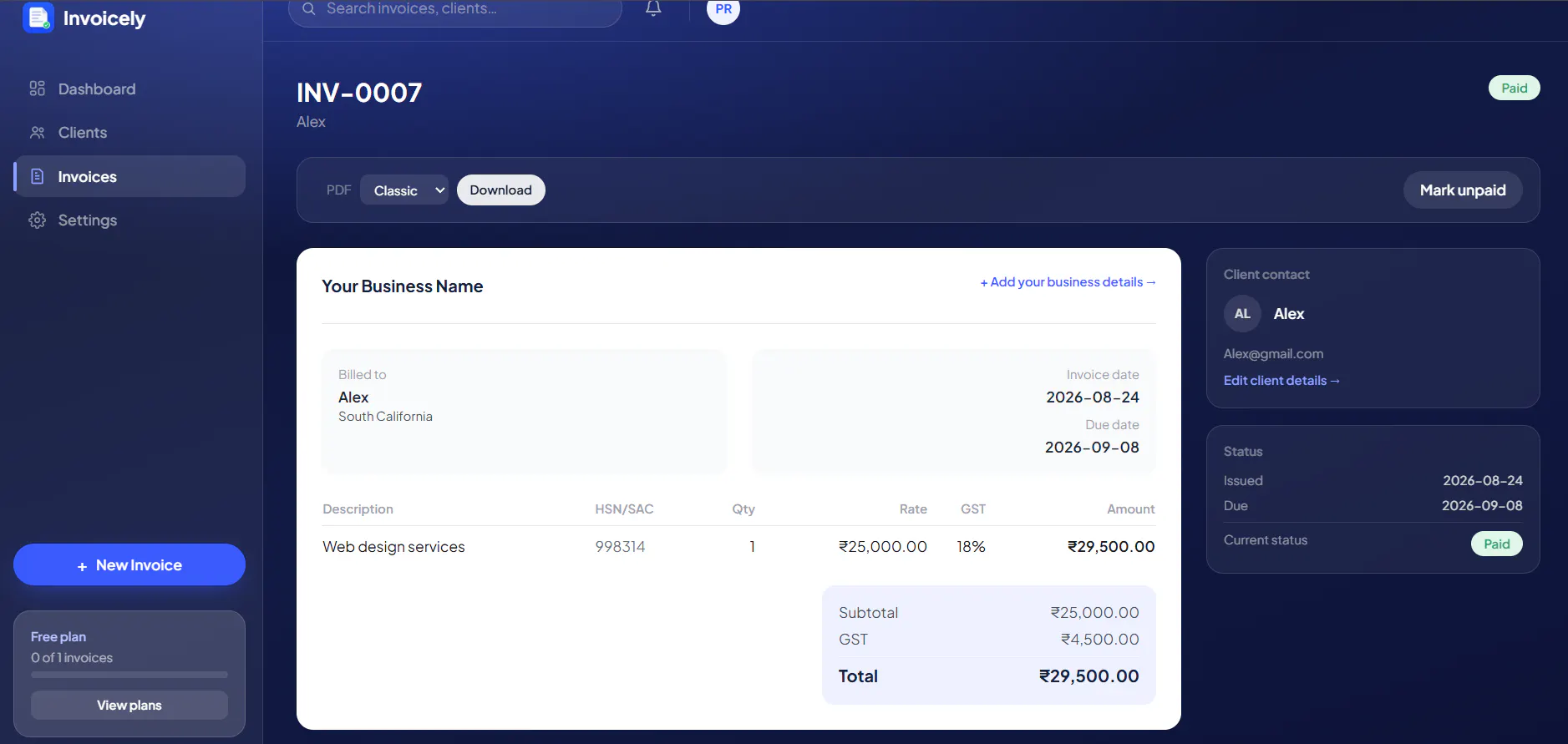 Invoicely — Simple GST Invoicing gallery image