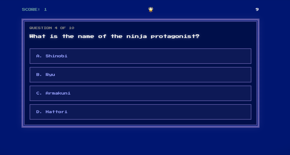 The Last Ninja Quiz — C64 Edition - Screenshot 2 showing product features and functionality
