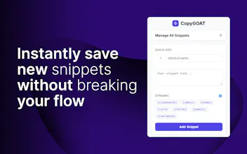 CopyGOAT: Text Templates and Snippets gallery image