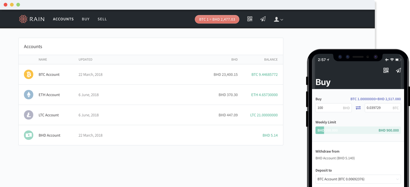 Rain · Buy And Sell Digital Currency in the Middle East gallery image