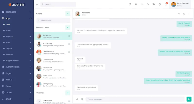 FlutKit Ademin screenshot 21