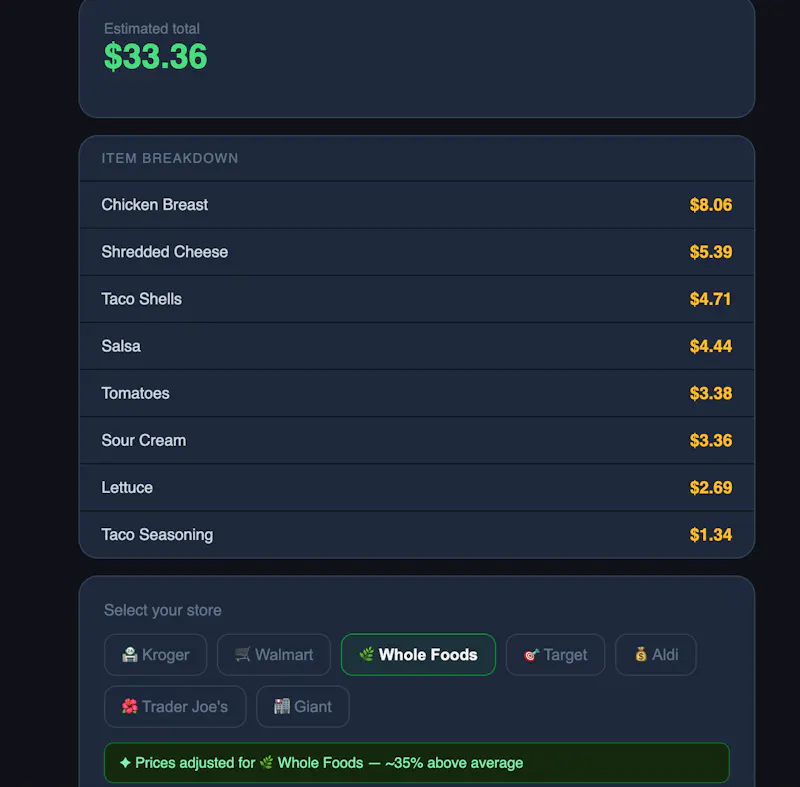 SmartCart — Grocery Lists That Think screenshot 3