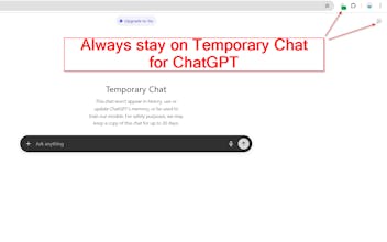 Always enable Temporary Chat for ChatGPT gallery image