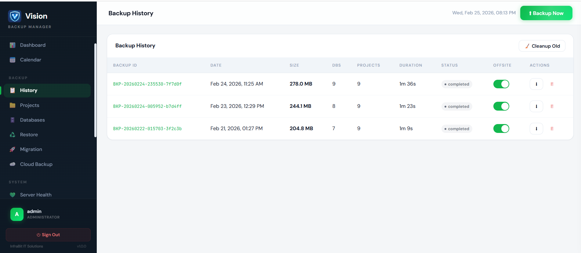 Vision Backup Manager gallery image