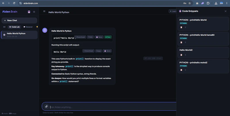 Aiden Brain screenshot 2