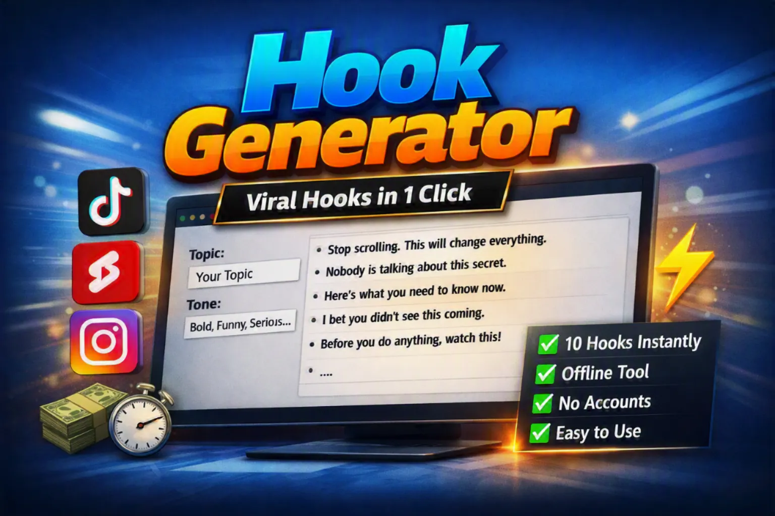 Viral Hook Generator screenshot