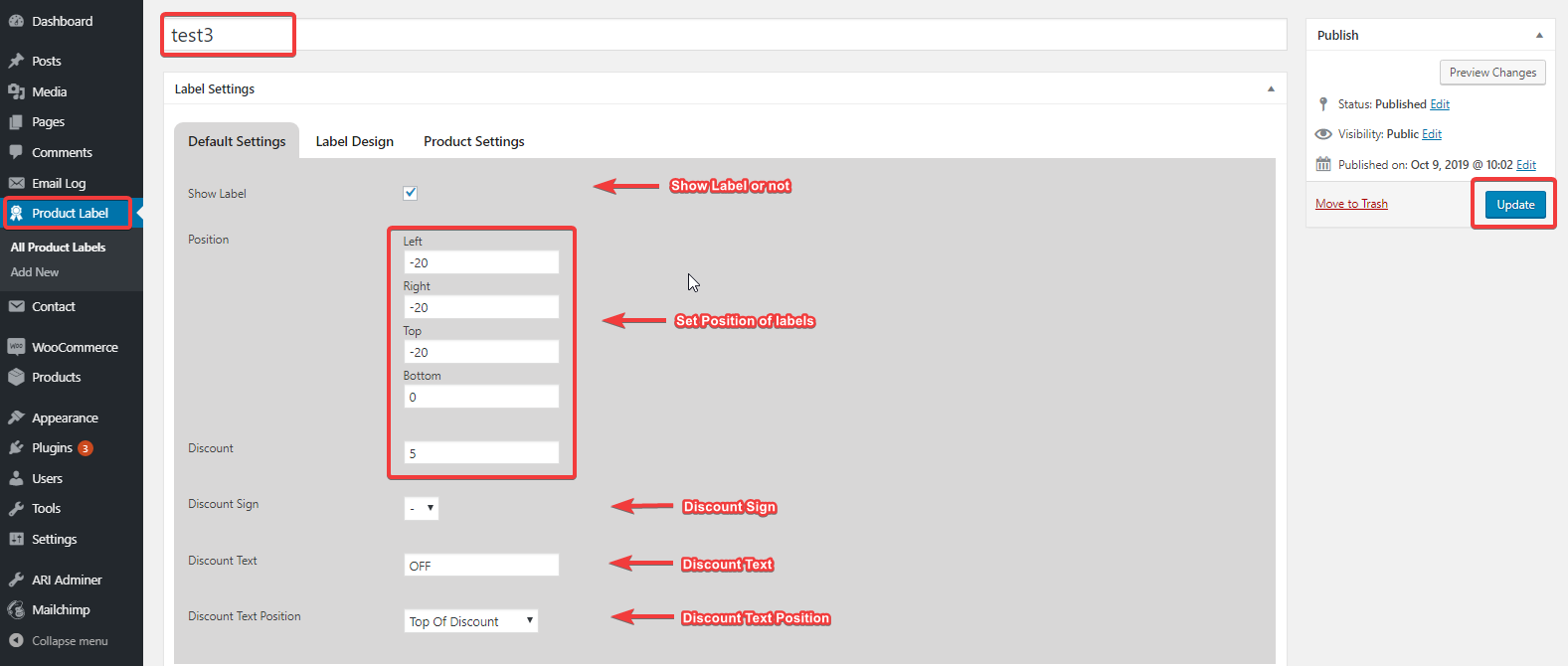 Improved badges for woocommerce gallery image