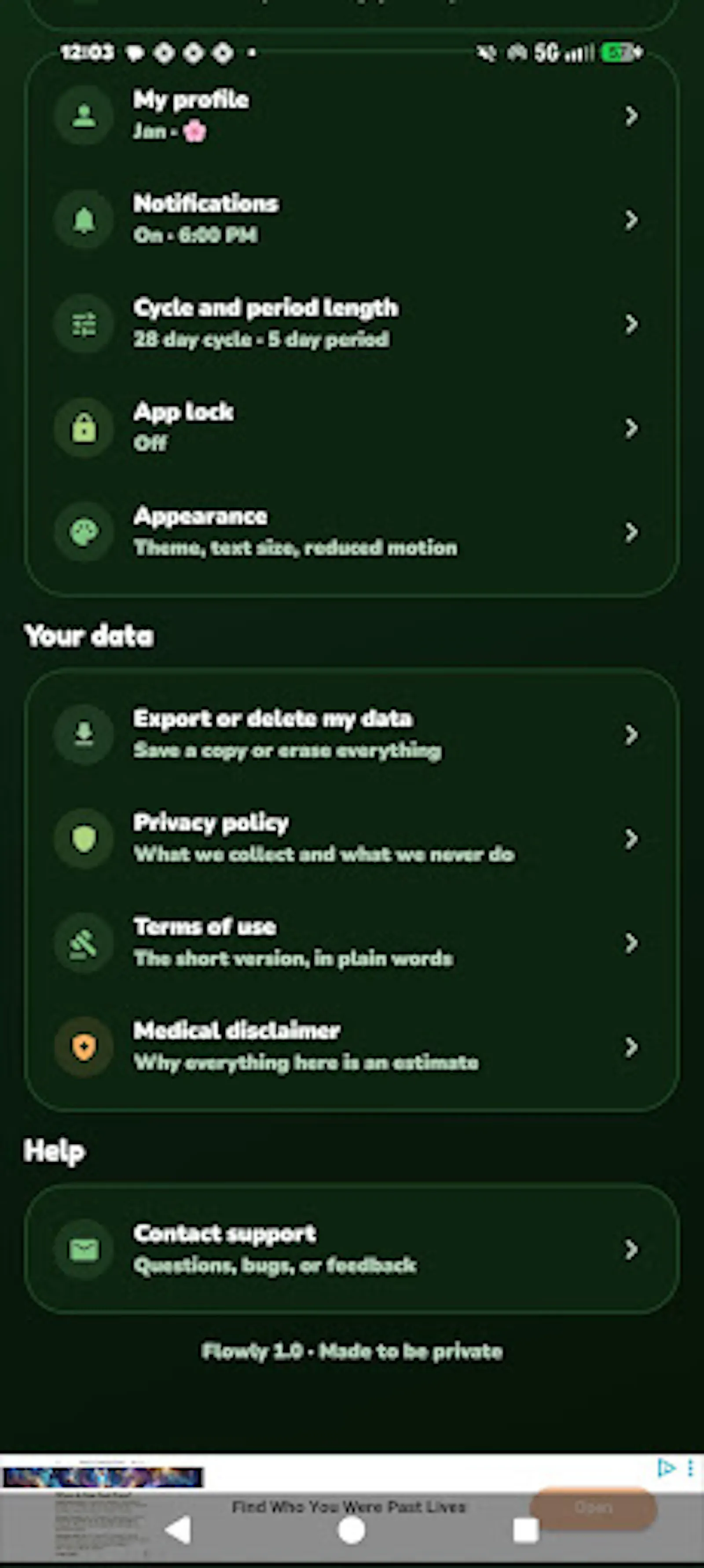 Flowly : Period Tracker screenshot 2