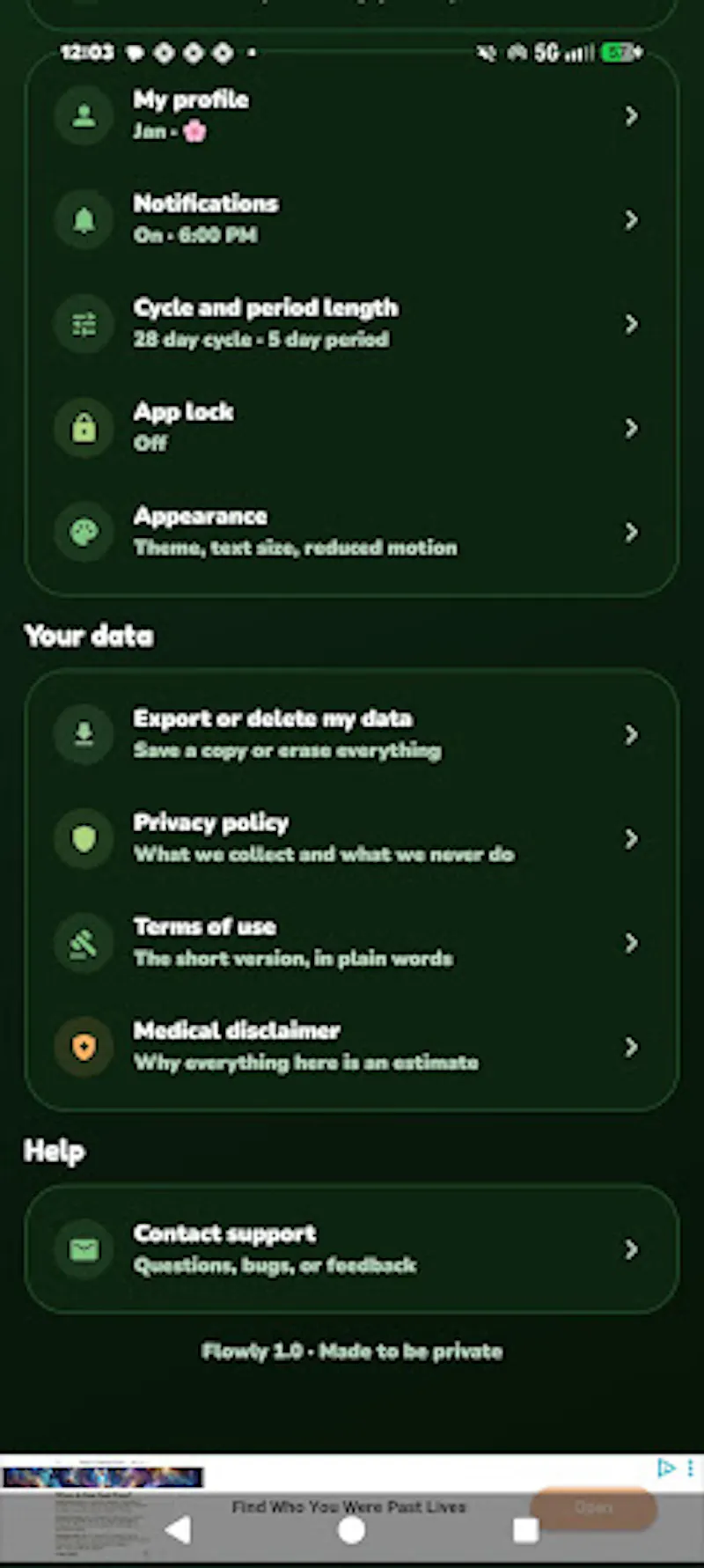 Flowly : Period Tracker screenshot 2