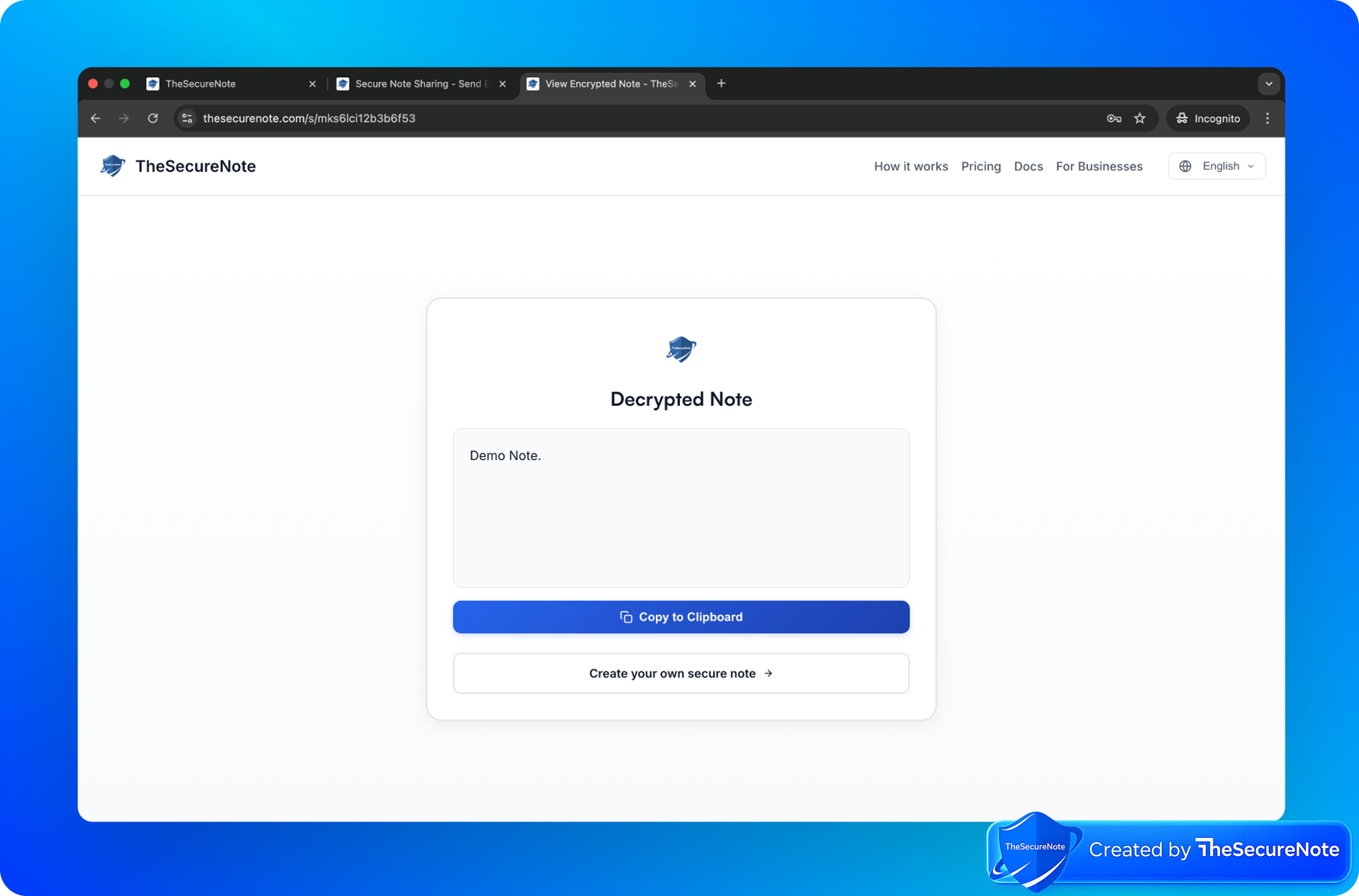 The Secure Note gallery image