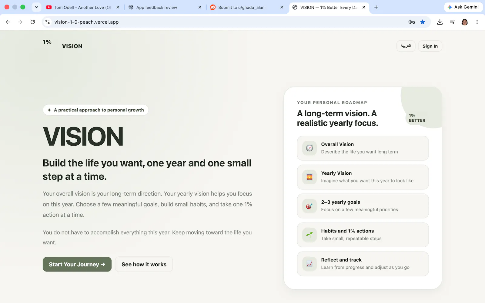 VISION screenshot 2