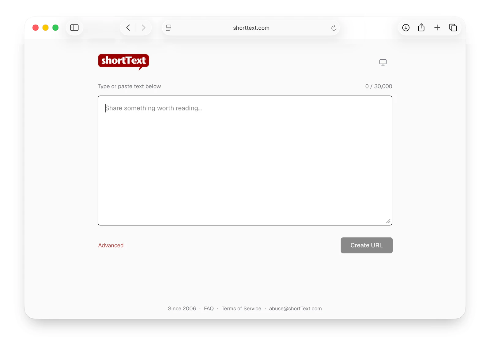 shortText screenshot 1