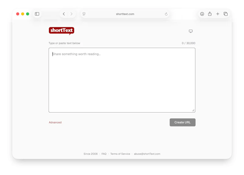 shortText screenshot 1