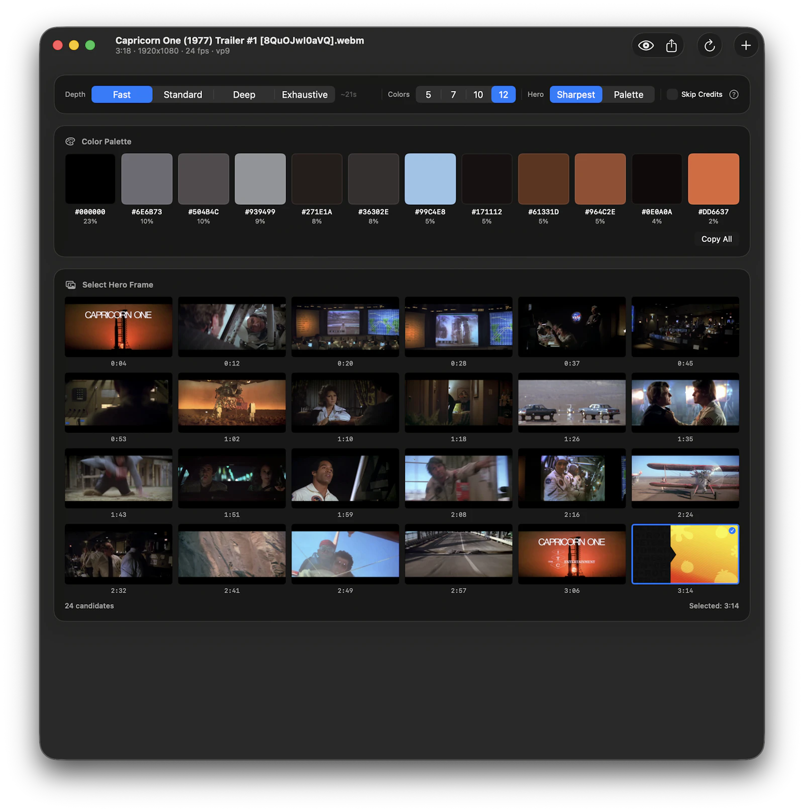 PaletteFrame screenshot 1