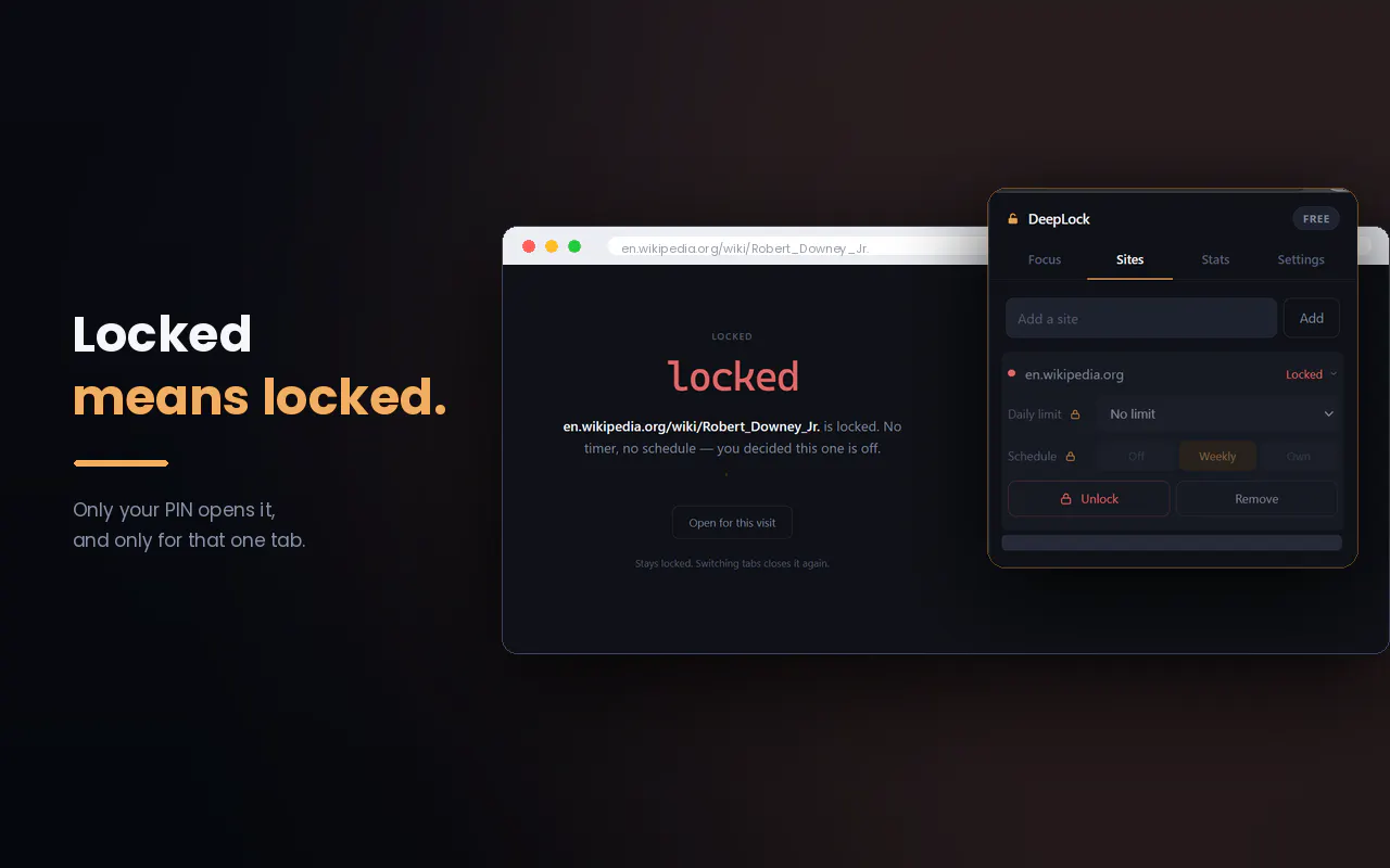 DeepLock – Website Blocker & Focus Mode gallery image