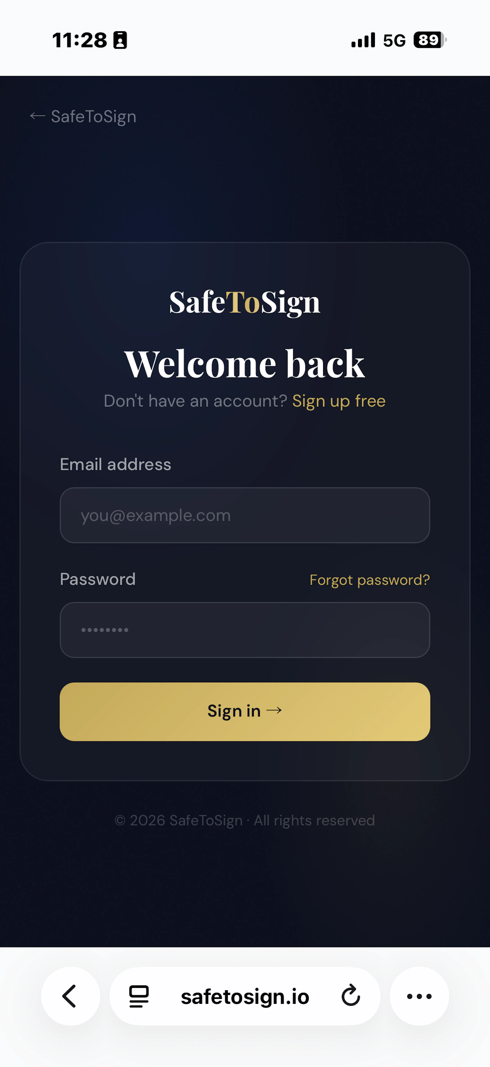 SafeToSign screenshot 3
