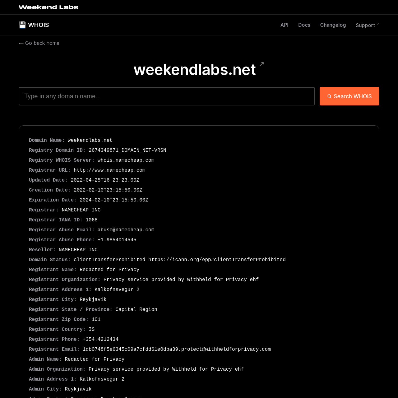 WHOIS by Weekend Labs gallery image