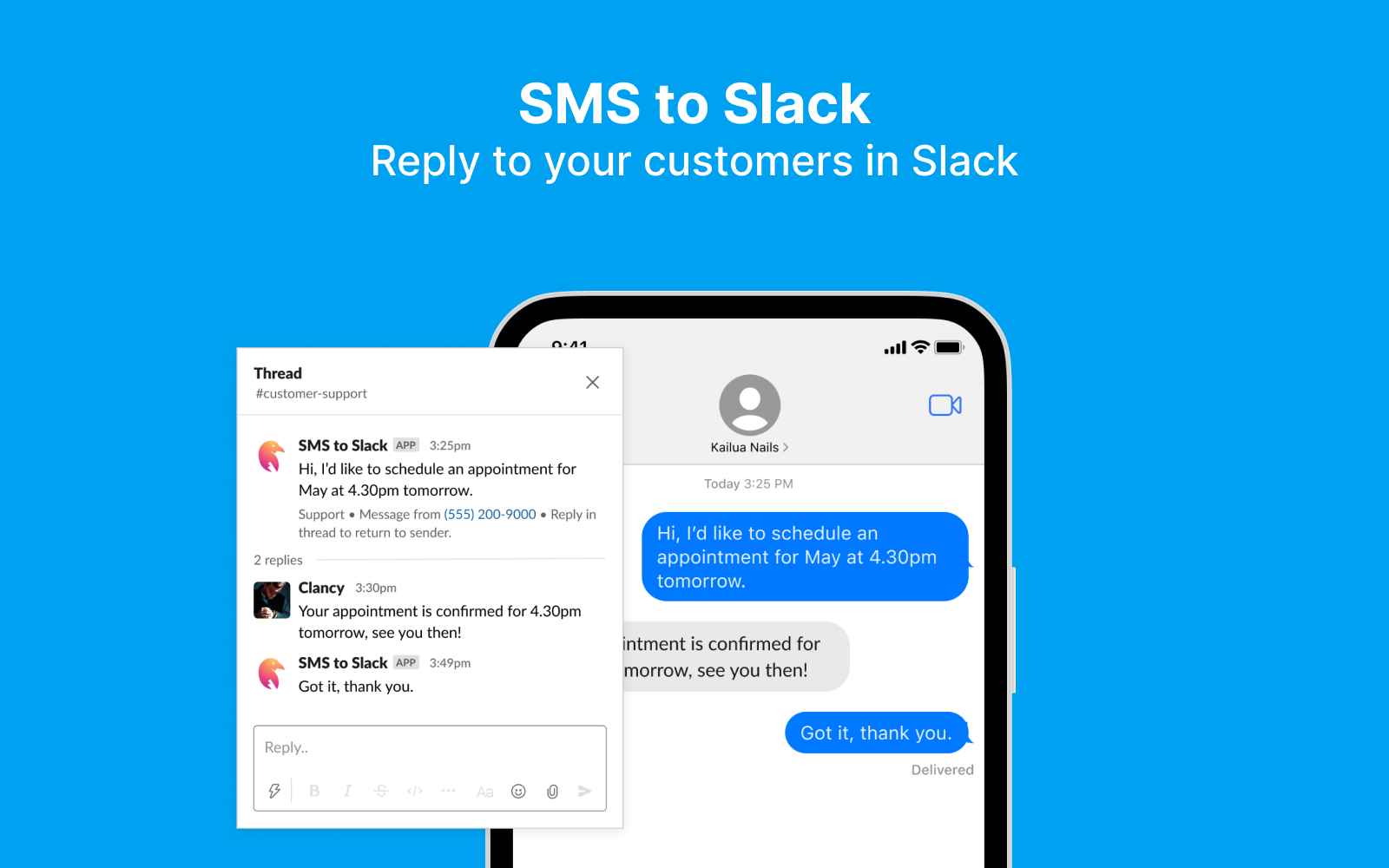 SMS à Slack media 1