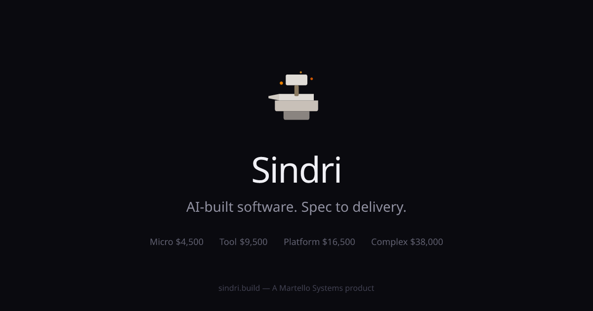Sindri - Software, spec to delivery gallery image