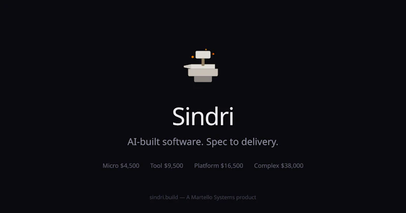 Sindri - Software, spec to delivery screenshot 4