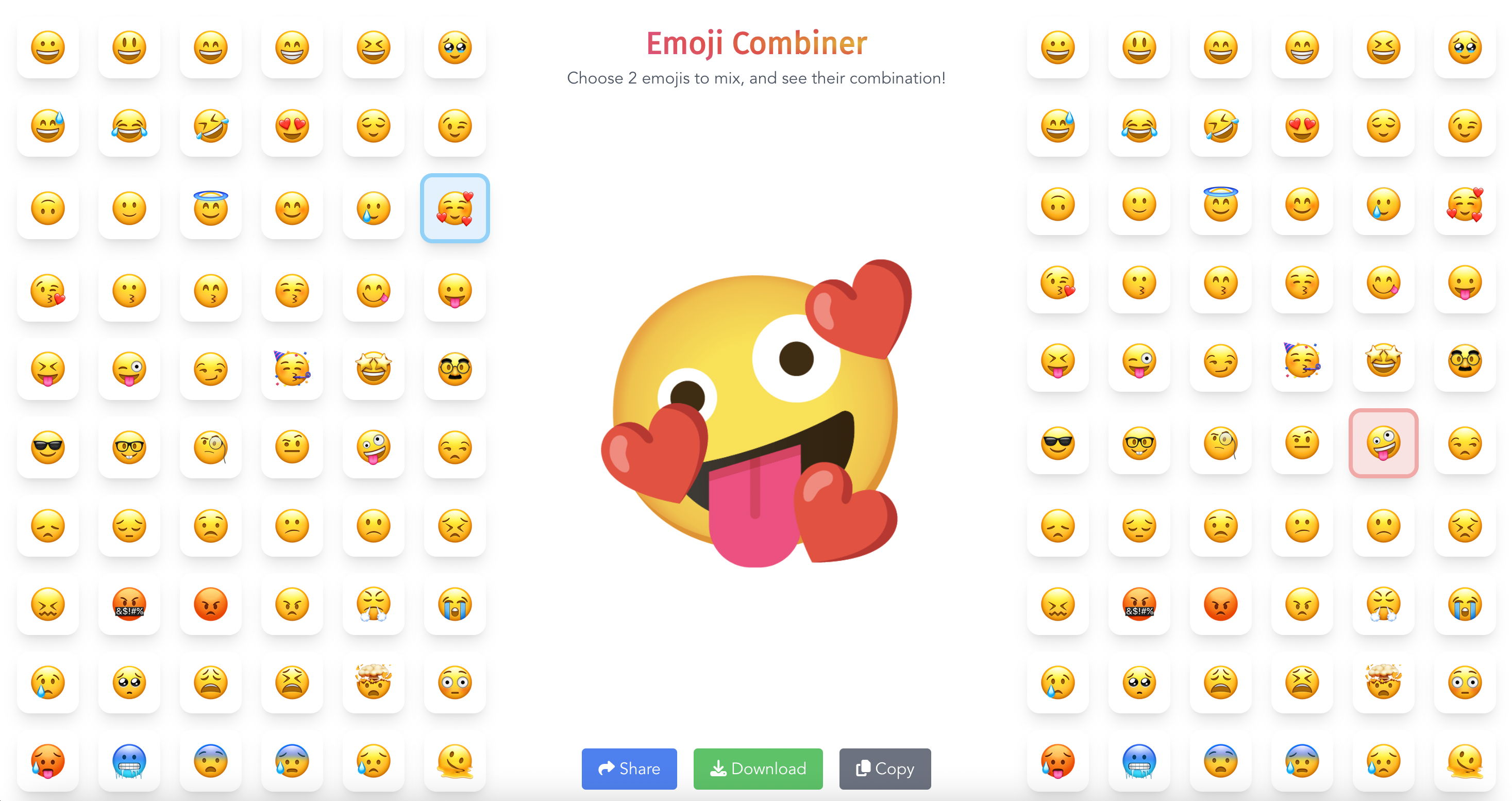 Combinador de emoji media 2