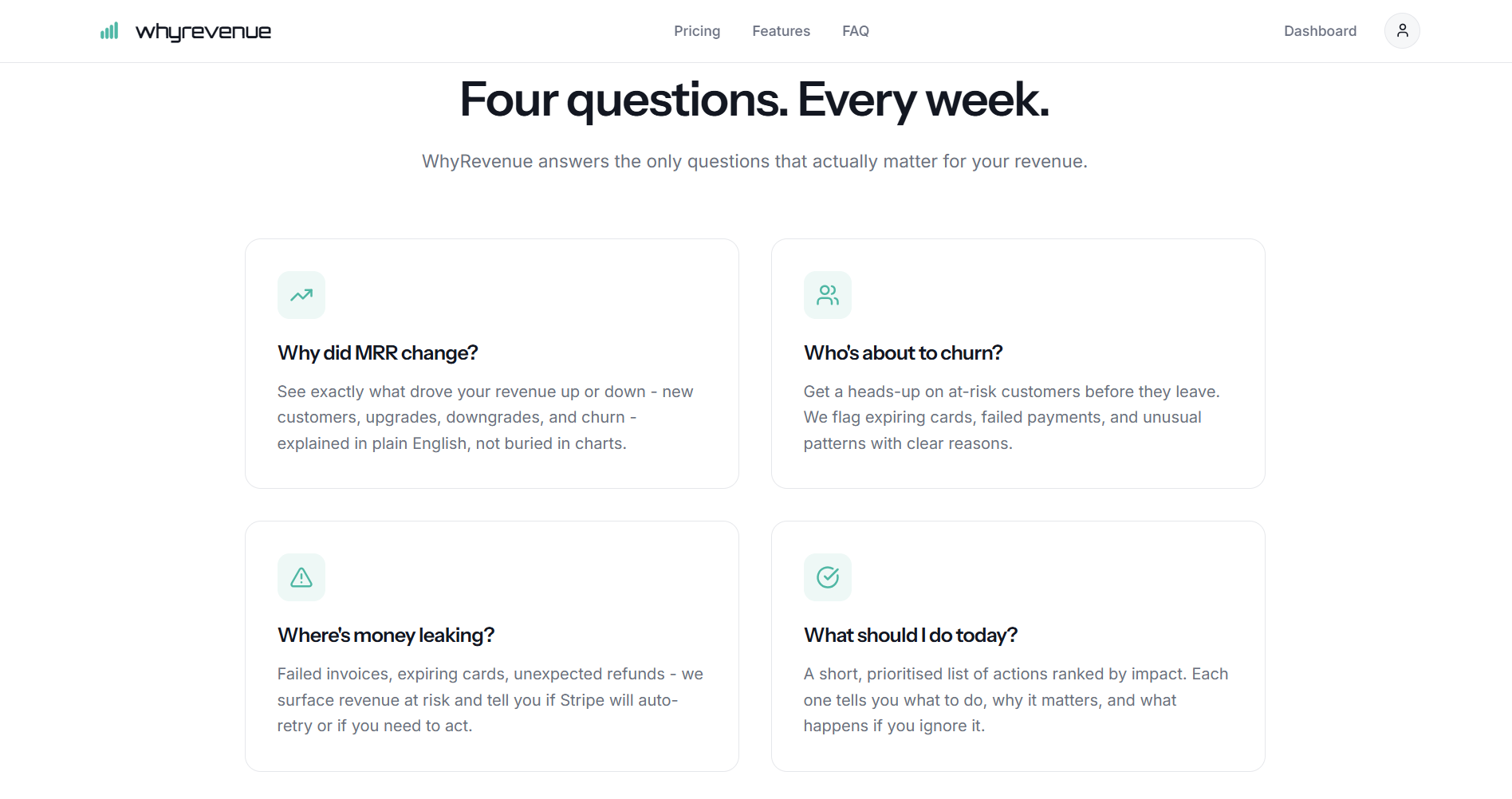 whyrevenue - Screenshot 2 showing product features and functionality