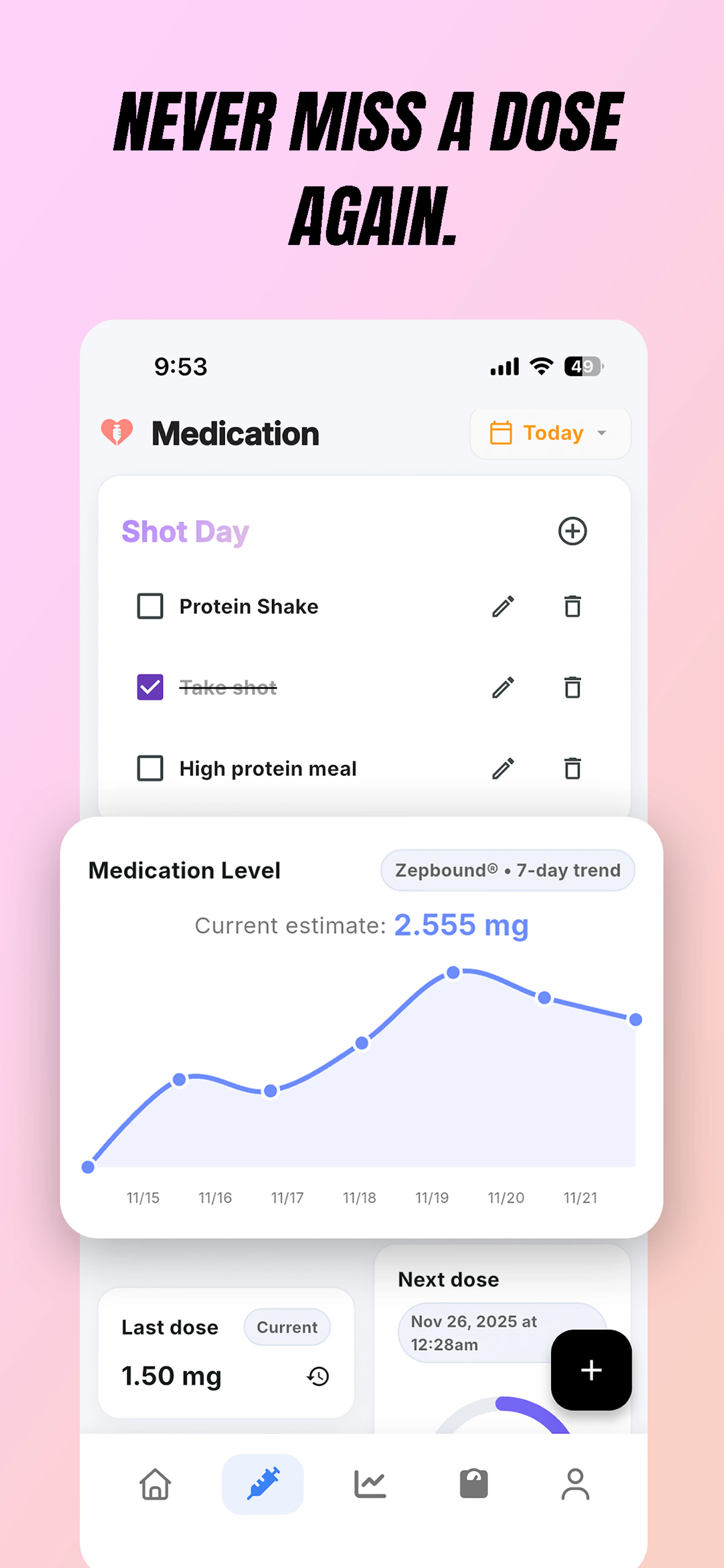 ShotAgain: GLP-1 All-in-1-app screenshot 4