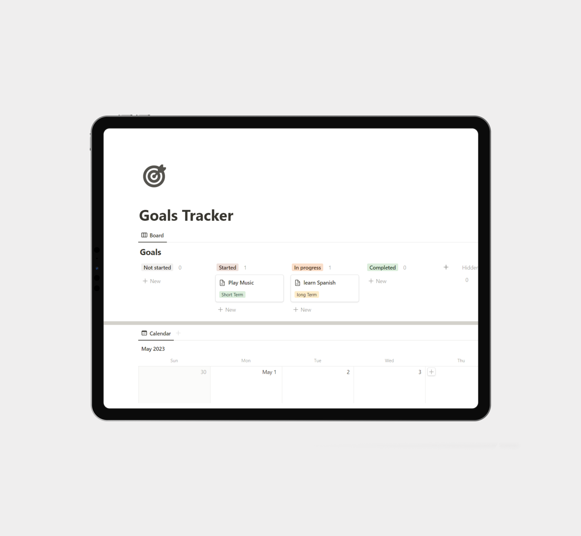 Notion Goals Tracker