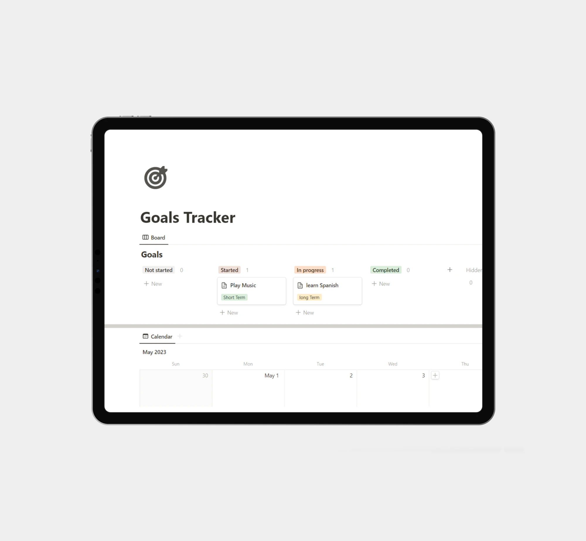 Notion Goals Tracker