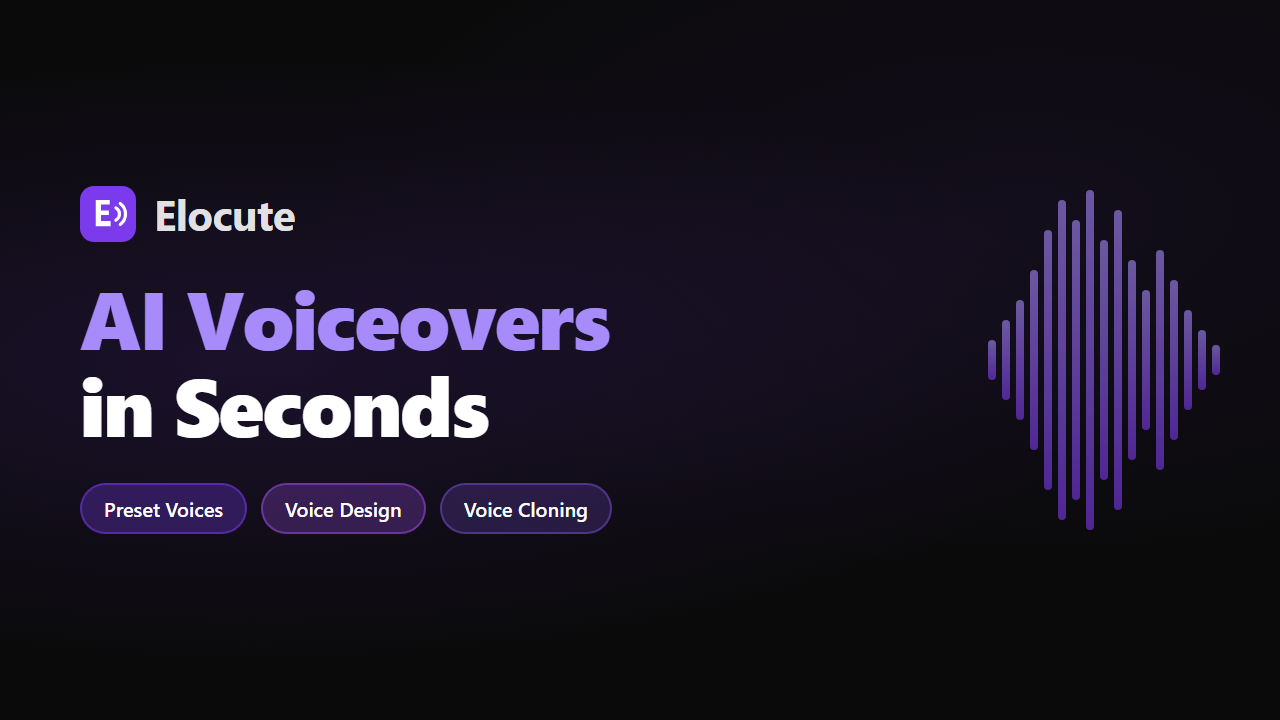 Elocute - Main product screenshot demonstrating key features and user interface