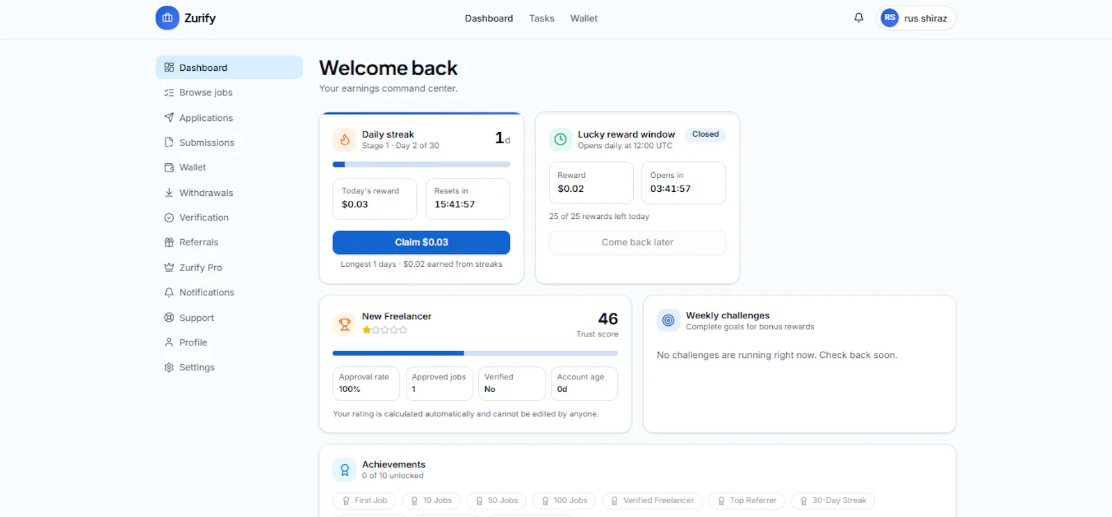 Zurify screenshot 2