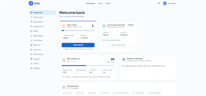 Zurify screenshot 2