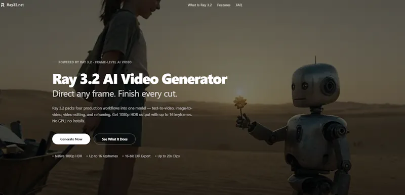 Ray 3.2 AI Video screenshot 1