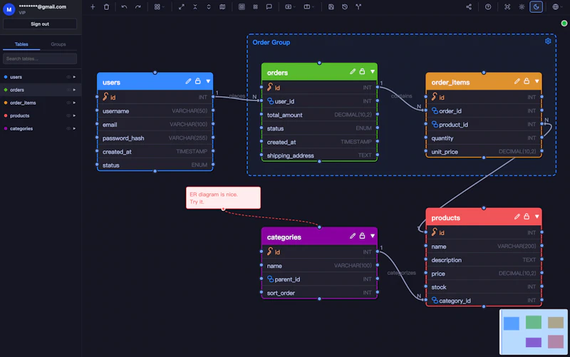 ER Diagram screenshot 3