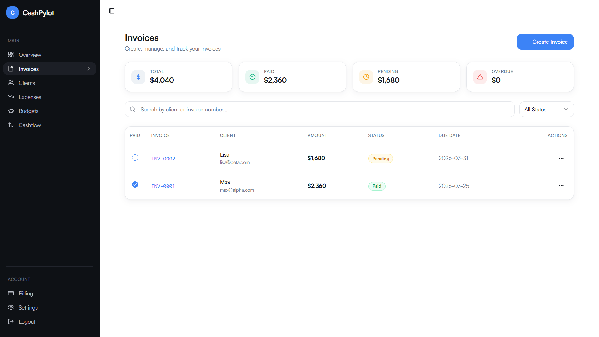 CashPylot - Screenshot 4 showing product features and functionality