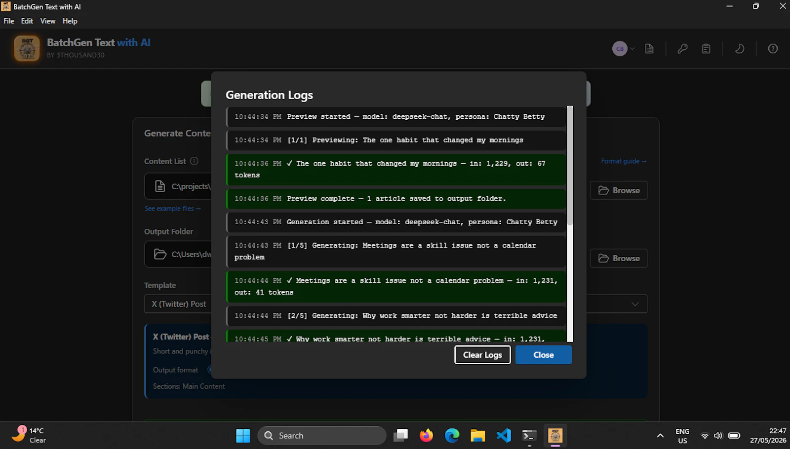 BatchGen Text with AI - v1.1.1 screenshot 8