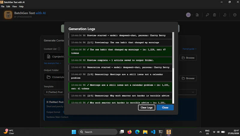 BatchGen Text with AI - v1.1.1 screenshot 8