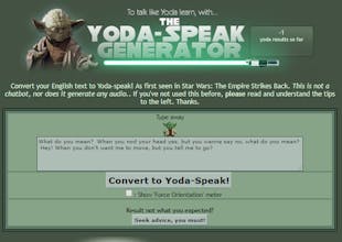 YodaSpeak gallery image