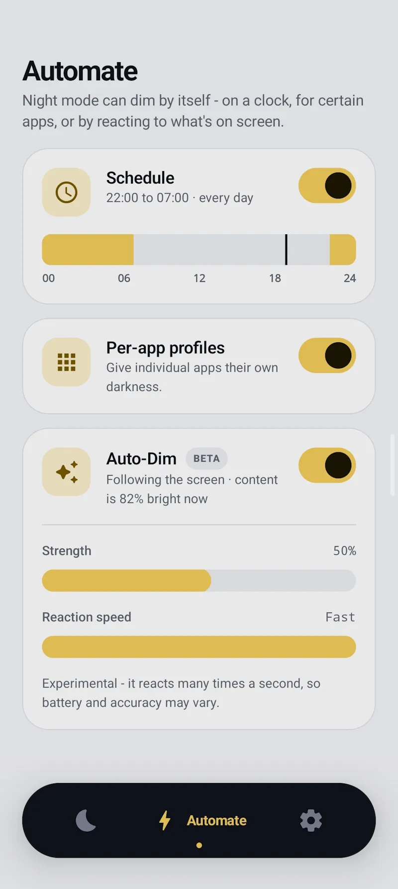 NIGHT MODE - Screen Dimmer screenshot 12